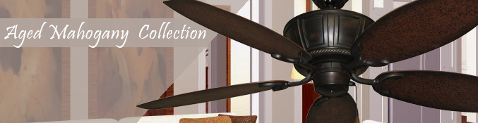 Aged Mahogany 52 inch sweep outdoor 
contemporary ceiling fan