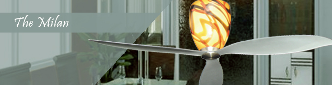 Milan 3 Blade Modern Ceiling Fan with Integrated Light