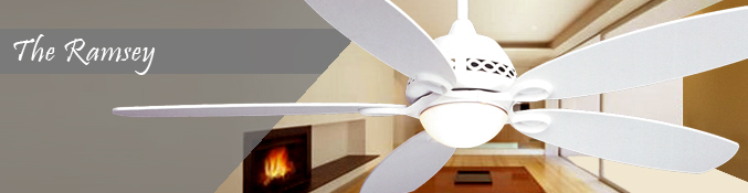 Ramsey Modern Ceiling Fan with Integrated Light