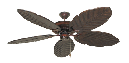 Raindance Wine Tropical Ceiling Fan with Arbor 100 Dark Walnut Blades