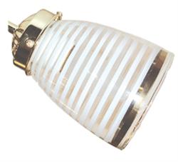 Gold & White Striped 073 Ceiling Fan Light - The Tropical Fan Company