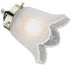 Frosted Leaf 075 Ceiling Fan Light - The Tropical Fan Company