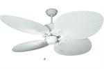 52 inch Tropical Outdoor Ceiling Fan Bombay Pure White - Gulf Coast Fans
