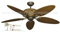 Tiki Outdoor Tropical Ceiling Fan w/ 52